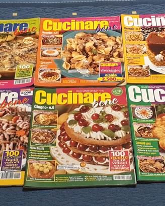 LOTTO 6 RIVISTE collana "CUCINARE BENE" (D)