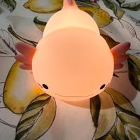 Lampada Notte Bambini Axolotl Rosa