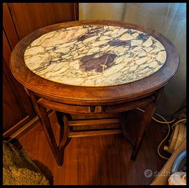 Tavolo con piano in marmo metà del Novecento