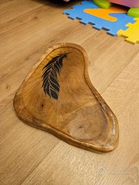 Tagliere in legno con ripiano in resina 30x26