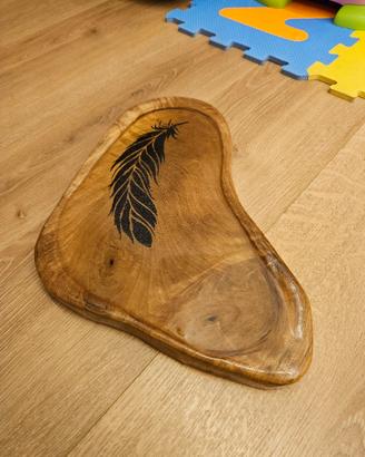 Tagliere in legno con ripiano in resina 30x26