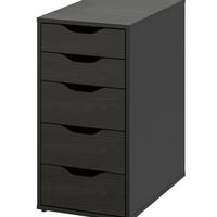 ALEX Cassettiera Ikea,, marrone-nero,36x70 cm