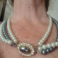 Collana con cabochon vintage 