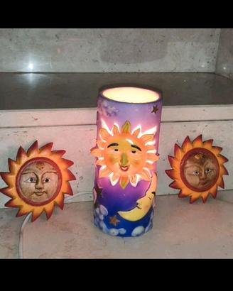 Set Lampada Ceramica Arredo Cameretta Bimbo