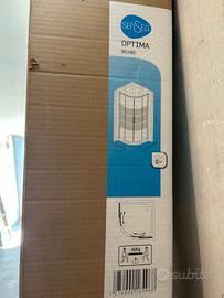 Piatto doccia e cabina semicircolari 80x80