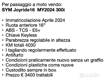 Sym Joyride 300 My2024