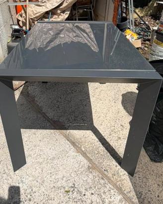 tavolo in vetro  temperato grigio
