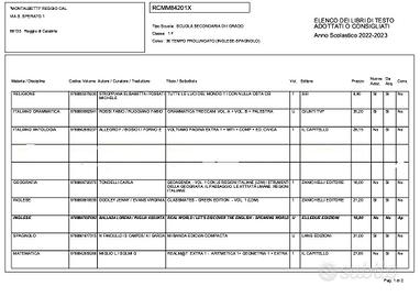 Libri scolastici scuole medie classe 1°