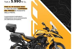 Benelli TRK 502 promo tris valigie omaggio