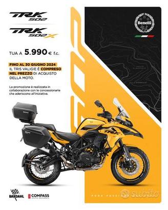 Benelli TRK 502 promo tris valigie omaggio