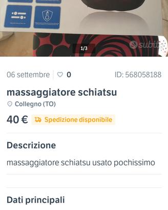 massaggiatore shiatzu