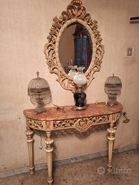 Consolle antica con specchio 