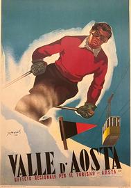 MUSATI ARNALDO VALLE D'AOSTA UOMO POSTER VINTAGE