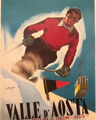 MUSATI ARNALDO VALLE D'AOSTA UOMO POSTER VINTAGE