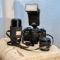 Yashica fx3 reflex analogica, 3 obiettivi, flash