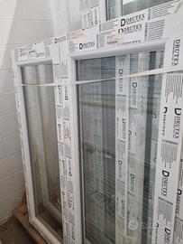 Finestra nuova bianca in pvc 125x156