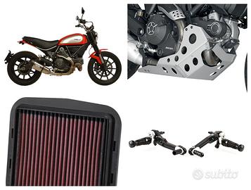Ducati Scrambler Scarico bauletto cupolino riser