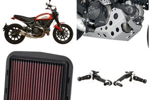 Ducati Scrambler Scarico bauletto cupolino riser