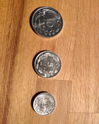 Lotto 3 monete Turchia 1987-87-88