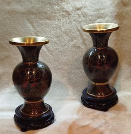 2 vasi cloisonne' 