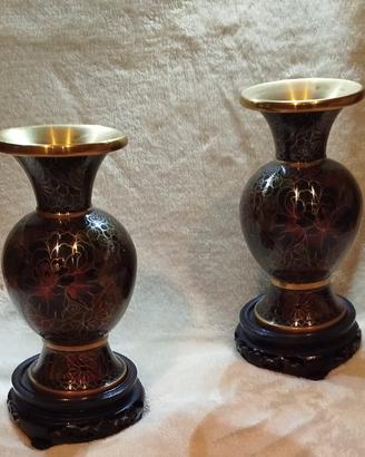 2 vasi cloisonne' 