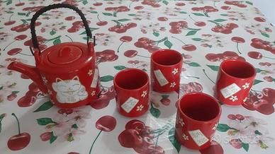 Set tazze da thè cinesi con teiera e tazzine