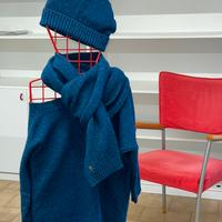 Completo sciarpa berretto e maglione lana