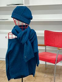 Completo sciarpa berretto e maglione lana