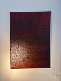 Quadro astratto bordeaux moderno