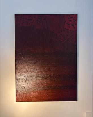 Quadro astratto bordeaux moderno
