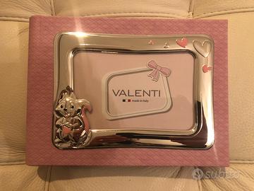 Portafoto bimba Valenti argento rosa – nuovo con