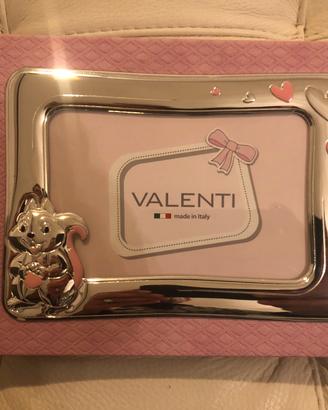 Portafoto bimba Valenti argento rosa – nuovo con