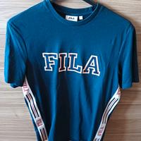 t-shirt uomo blu bianco arancio marca Fila tagliaS