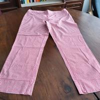 Pantaloni donna bianco rosso