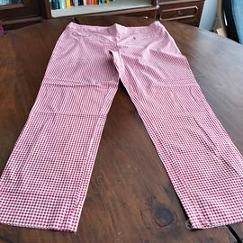 Pantaloni donna bianco rosso