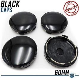 Tappi Coprimozzo Nero Lucido 60MM Cerchi in Lega