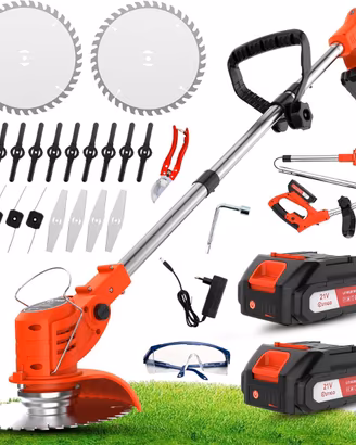 Tosaerba a batteria, Dotato  due batterie da 21 V