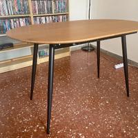 Tavolo allungabile rovere gambe nere 120-160x80cm