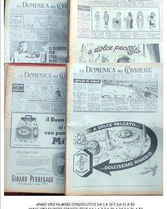 DOMENICA DEL CORRIERE ANNO 1952 E ANNO 1953