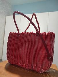 Borsa in plastica intrecciata carpisa