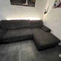 Divano letto 4 posti nero antracite