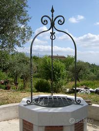 Arco e coperchio per pozzo in ferro battuto