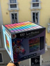 Set di 100 pennarelli Twin Markers – nuovo