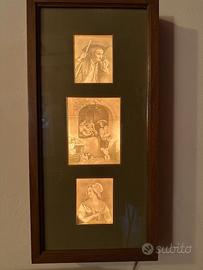 Litofania antica retroilluminata in alabastro