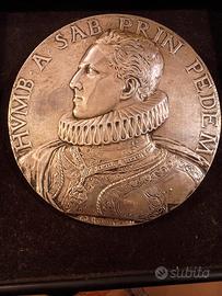antico medaglione argento E. Rubino Savoia Torino 