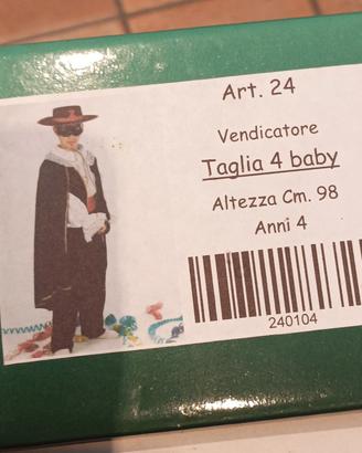 Vestito da carnevale Zorro