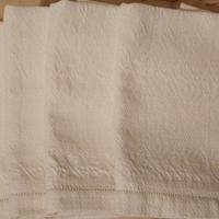 Set 6 Asciugamani Vintage in Puro Cotone, Bianco