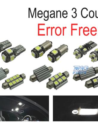 KIT 12 LAMPADE LED INTERNE PER RENAULT MEGANE III 
