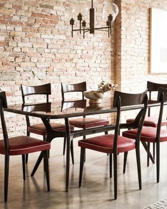 tavolo e sedie vintage stile mid century