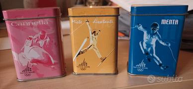 3 scatolette in latta  caramelle Leone